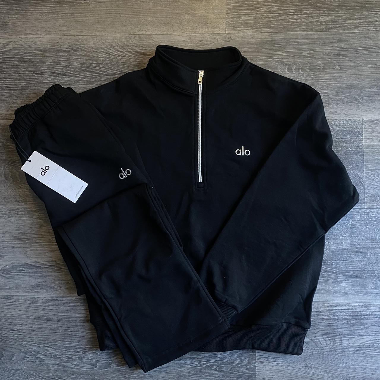 AL0 1/4 Zip Tracksuit (Black)